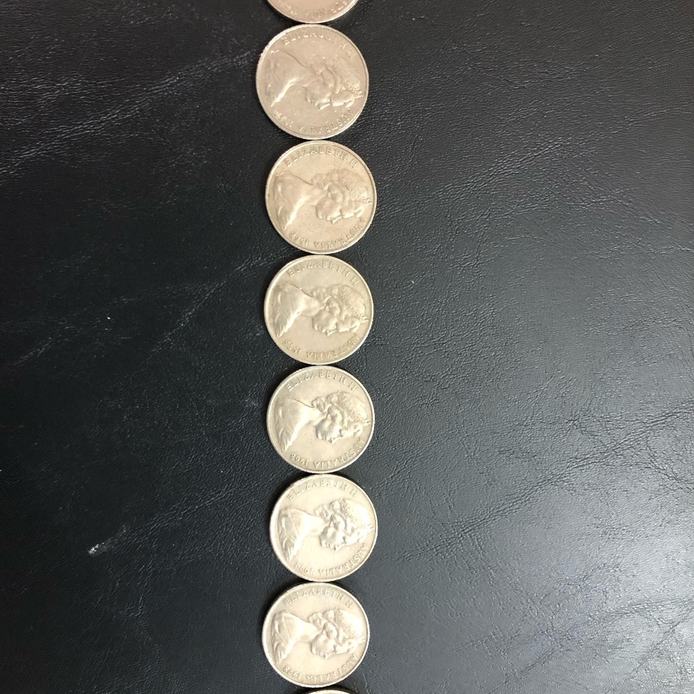 Set of 8 Australian 20 cent coins